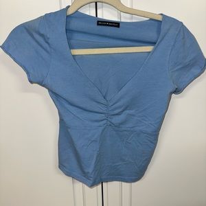 Brandy Melville Blue Cropped Tee